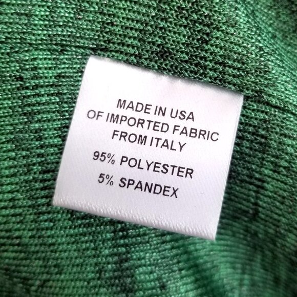 Drew Metallic Emerald Strapless Asymmetrical Dress Size M Elastic Bodice - Picture 8 of 11